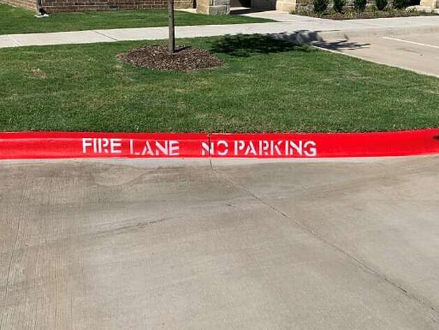 Recently Striped Fire Lane in Austin, TX