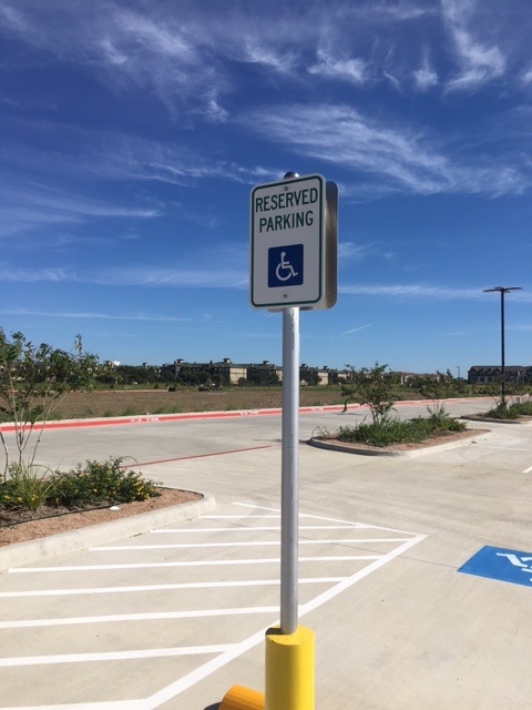 Signage in parking lot ADA